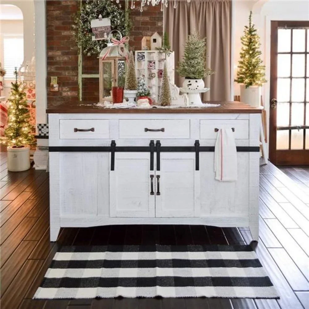 Buffalo Plaid Check Rug - 27.5''x43'' Cotton Hand-Woven Indoor/Outdoor